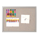 MasterVision Gray Fabric Bulletin Board, 18" x 24", Gray MDF Frame